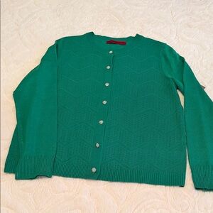 LOVE SCARLET.  Emerald Button-Up Cardigan